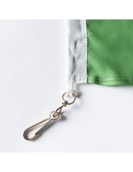 Tissu vert du drapeau Saint-Gall classique avec double coin cousu, mousquetons inclus