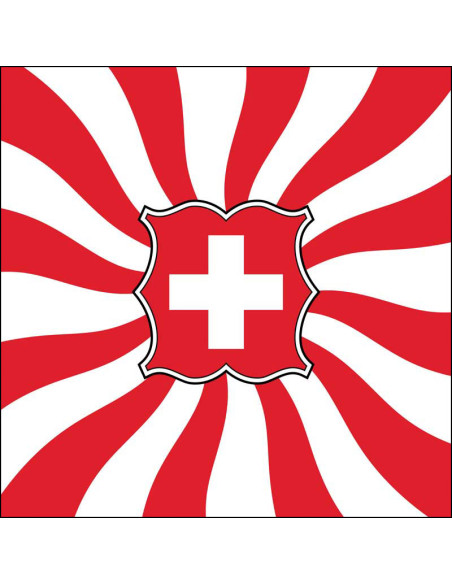 Geflammte Schweizer Fahne