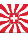Bandiera svizzera fiammata